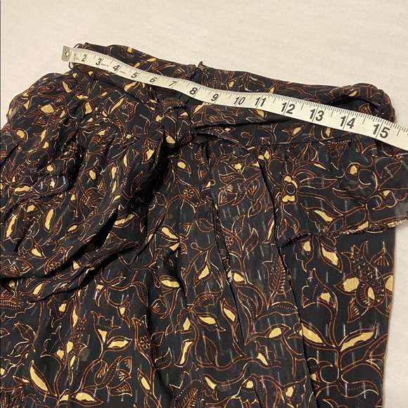 Ulla Johnson Zea Ruffle Mini Skirt in a black floral print Size 8 - Picture 12 of 13